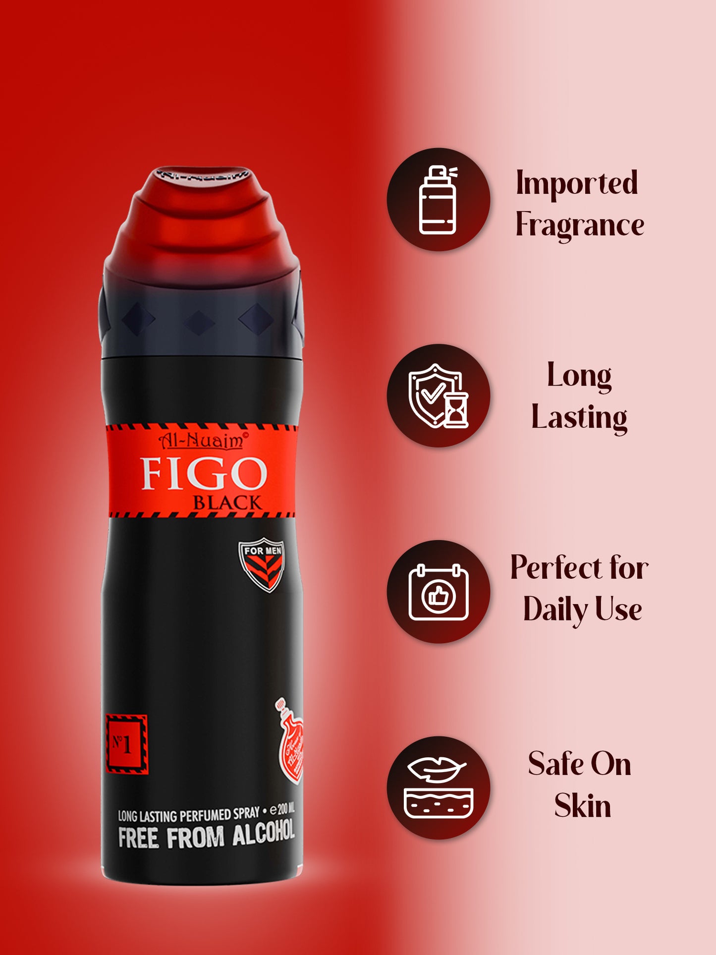 Figo Black Perfumed Spray (200ml)