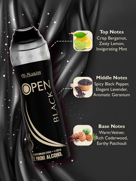 Open Black 200 ML (Pack Of 2)