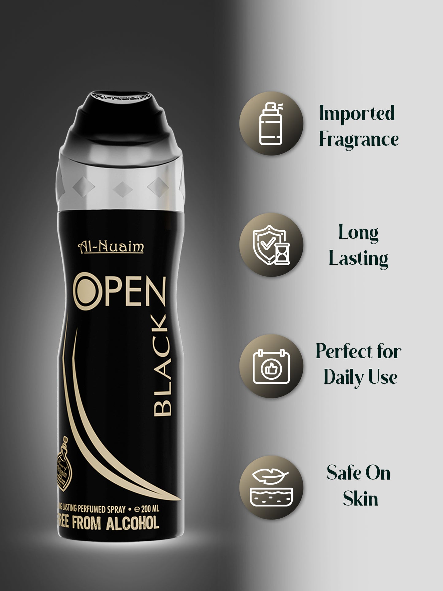 Open Black Perfumed Spray (200ml)