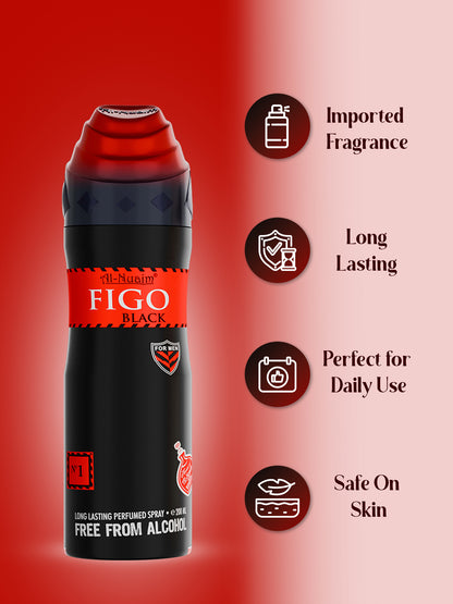 Figo Black  Perfumed Spray  (200ml)
