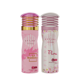 La Bombshell & Flora Body Spray Pack of 200ml x 2