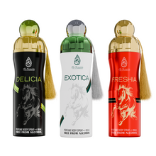 Delicia, Exotica & Freshia Non-Alcoholic Deodorant Combo Pack Of 3