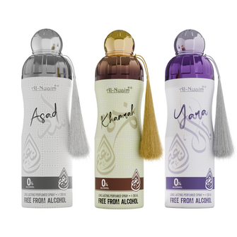 Asad ,Yara & Khamrah Non-Alcoholic Deodorant Combo Pack Of 3