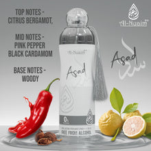 Al - Nuaim Asad Deodorant - 200ml (Pack of 2) Alcohol - Free Deodorant | Body Spray | Long Lasting Perfumed Spray